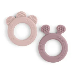 Anneau de dentition lot de 2 - Deer friends - Rose