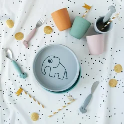 Assiette silicone - Elphee - Gris