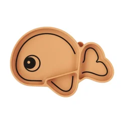 Assiette silicone avec ventouse - Wally - Moutarde