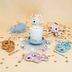 Assiette silicone avec ventouse - Wally - Moutarde