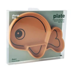 Assiette silicone avec ventouse - Wally - Moutarde