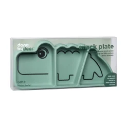 Assiette silicone avec ventouse - Croco - Vert