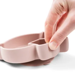Assiette silicone avec ventouse - Birdee - Rose