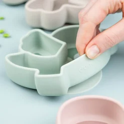 Assiette silicone avec ventouse - Birdee - Rose