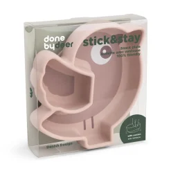 Assiette silicone avec ventouse - Birdee - Rose