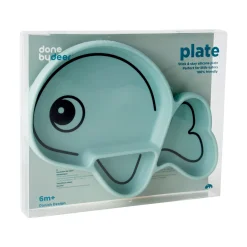 Assiette silicone avec ventouse - Wally - Bleu