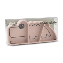 Assiette silicone avec ventouse - Croco - Rose