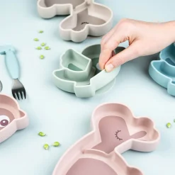 Assiette silicone avec ventouse - Lalee - Rose