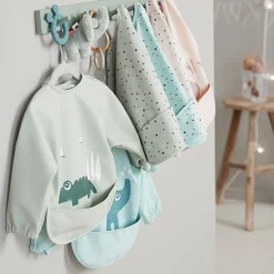 Bavoir à manches avec poche - Happy dots - Rose