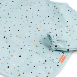 Bavoir à manches avec poche - Happy dots - Bleu