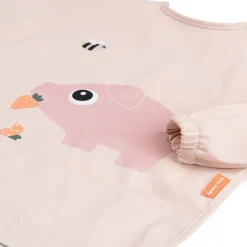 Bavoir à manches avec poche - Tiny farm - Rose