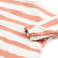 Bavoir à manches avec poche - Stripes - Papaye