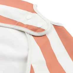 Bavoir à manches avec poche - Stripes - Papaye