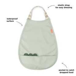 Bavoir élastique - Croco - Vert