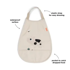 Bavoir élastique - Tiny farm - Sable