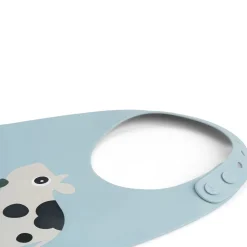 Bavoir silicone - Dotti - Bleu