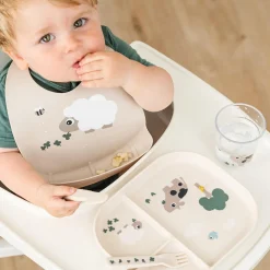 Bavoir silicone - Sheepy - Sable