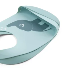 Bavoir silicone lot de 2 - Elphee - Bleu