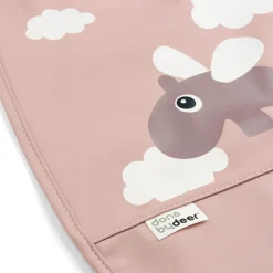 Bavoir velcro - Happy clouds - Rose