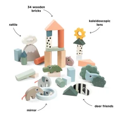 Bloc de construction lot de 34 - Deer friends - Multicolore