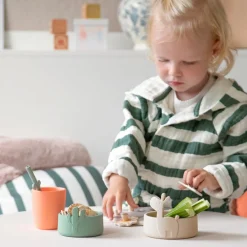 Bol silicone set de 2 - Lalee - Sable/Vert