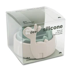 Bol silicone set de 2 - Lalee - Sable/Vert