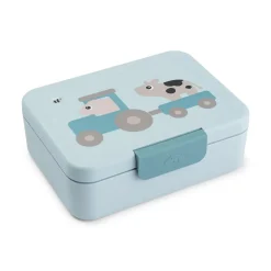 Boîte à goûter avec séparateur Tiny farm Bleu