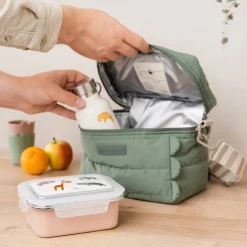 Boîte à goûter inox - Deer friends - Rose