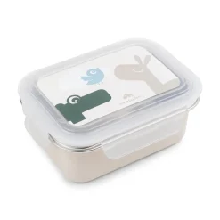 Boîte à goûter inox - Lalee/Croco - Sable