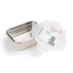 Boîte à goûter inox - Lalee/Croco - Sable