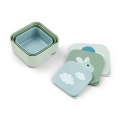 Boîte à goûter lot de 3 - Happy clouds - Vert