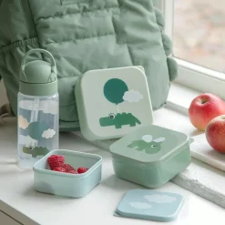 Boîte à goûter lot de 3 - Happy clouds - Vert