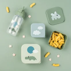 Boîte à goûter lot de 3 - Happy clouds - Vert