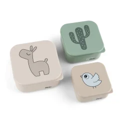 Boîte à goûter lot de 3 - Lalee - Sable mixte