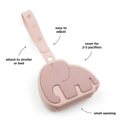 Boîte à sucette en silicone - Elphee - Rose