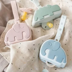 Boîte à sucette en silicone - Elphee - Bleu