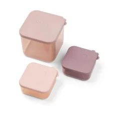 Boîte de conservation moyen lot de 3 - Elphee - Rose