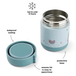 Boîte repas isotherme Tiny farm Bleu 300 ml