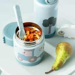 Boîte repas isotherme Tiny farm Bleu 300 ml
