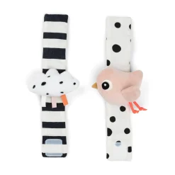 Bracelet hochet lot de 2 - Happy clouds - Rose