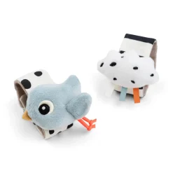 Bracelet hochet lot de 2 - Happy clouds - Bleu