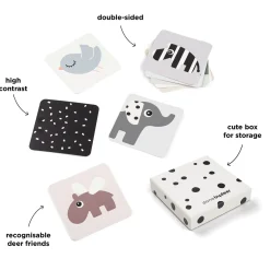 Cartes aux motifs contrastés lot de 10 - Deer friends - Multicolore