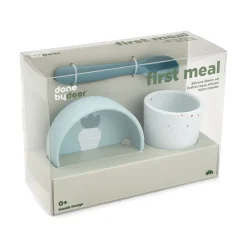 Coffret premier repas en silicone - Bleu