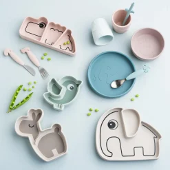 Coffret repas ventouse - Deer friends - Rose