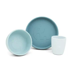 Coffret repas ventouse - Deer friends - Bleu