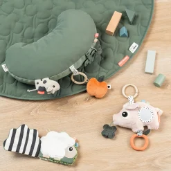 Coussin d'éveil Tummy time - Tiny farm - Vert