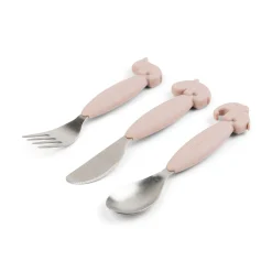 Couverts set de 3 Easy-grip - Deer friends - Rose