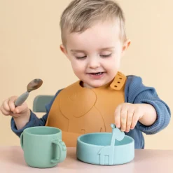 Couverts set de 3 Easy-grip - Deer friends - Gris