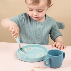 Couverts set de 3 Easy-grip - Deer friends - Bleu