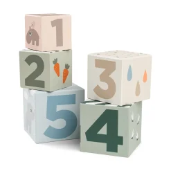 Cubes à empiler lot de 5 - Deer friends - Multicolore